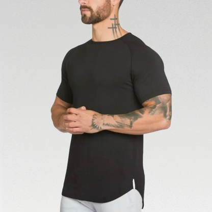 Omega T-Shirt - 100% cotton, low cut crew neck, and sleeves for comfort and style during workouts. Highlight your hard-earned muscles with this gym singlet.