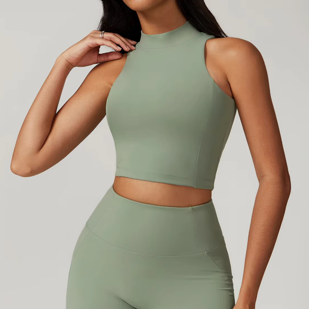 THE RHODESIA O-NECK CROPPED SINGLET-Singlets-Gym Giants