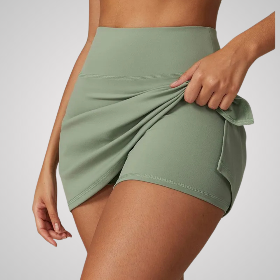 RHODESIA TWIST FRONT SPORTS BRA & SKIRT SET