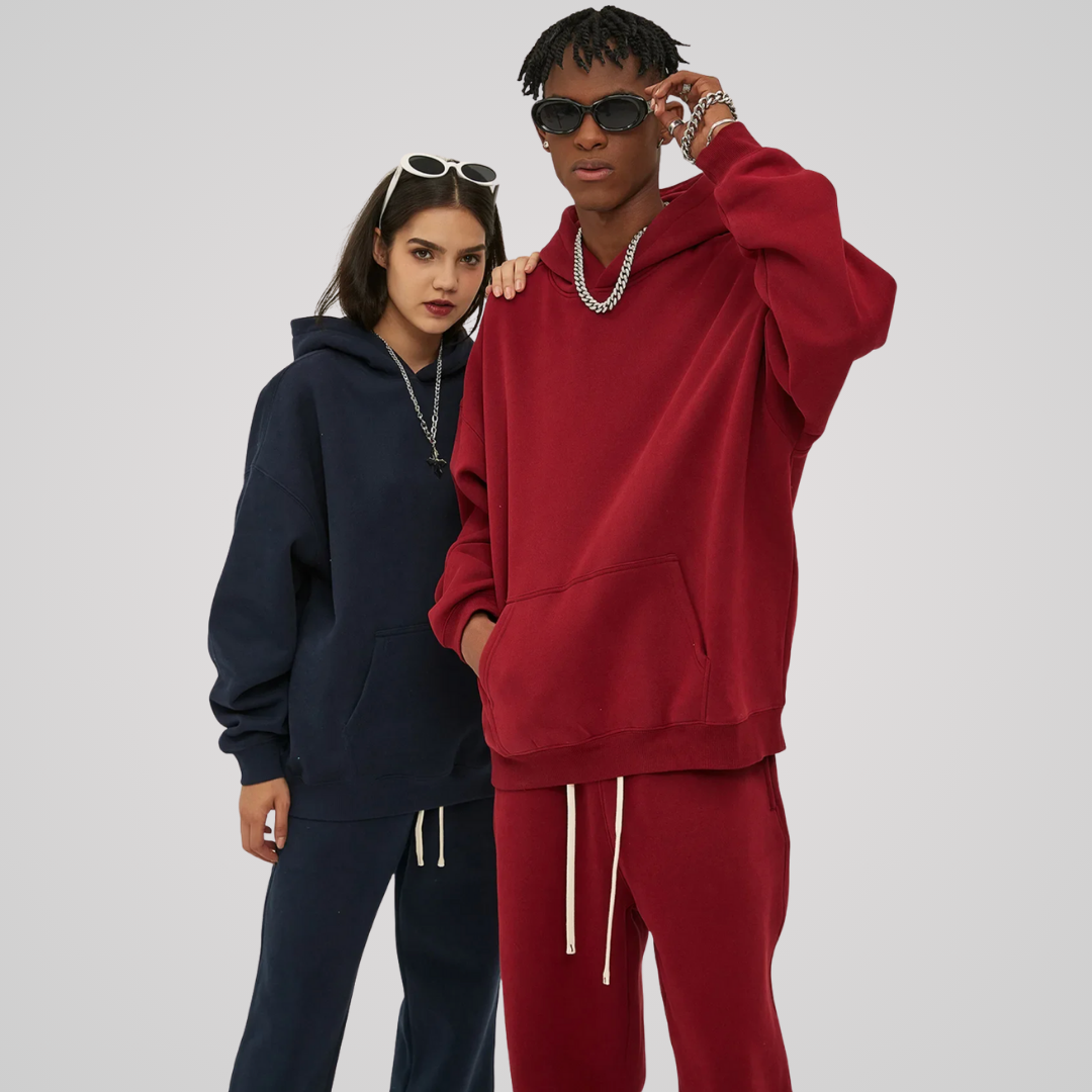 VEIL FLEECE-LINED UNISEX COTTON HOODIE