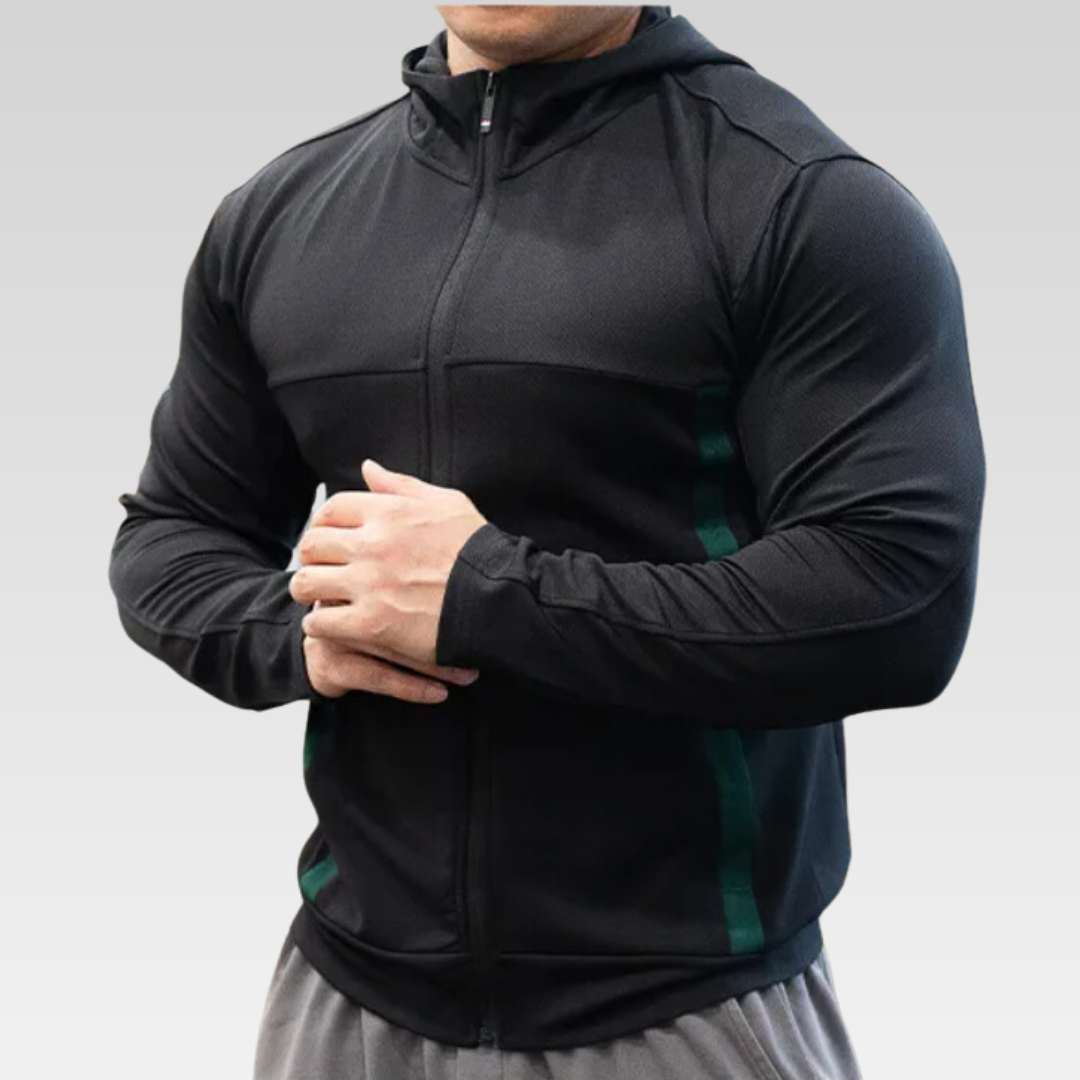 Sylas Men's Hoodie - Premium polyester and spandex blend for ultimate comfort. Thin, lightweight design for effortless layering. Dry Fit technology for stay-dry comfort during workouts and daily activities.