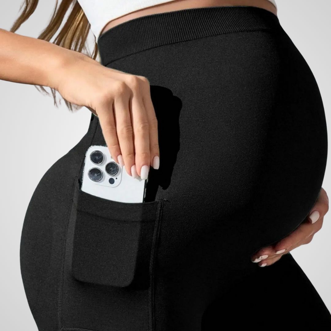 ARALIE HIGH-WAISTED MATERNITY SHORTS