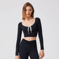 LYSARA LONG SLEEVE TOP AND HIGH-WAIST LEGGINGS SET