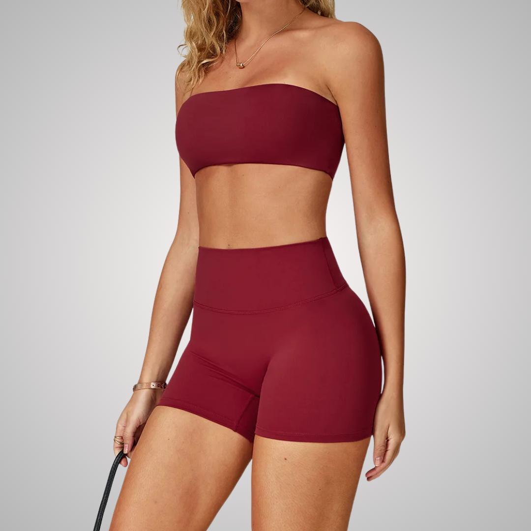 THE WHITNEY BANDEAU & SHORTS SET