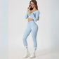 LYSARA LONG SLEEVE TOP AND HIGH-WAIST LEGGINGS SET