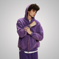 WASHED ZIP-FRONT UNISEX HOODIE