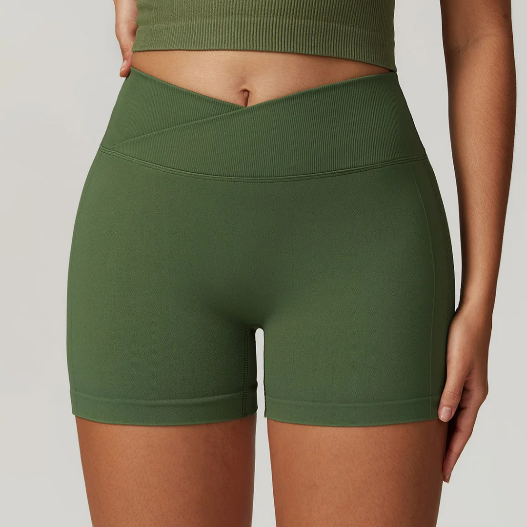LUMEN V WAISTED SHORTS-Shorts-Gym Giants