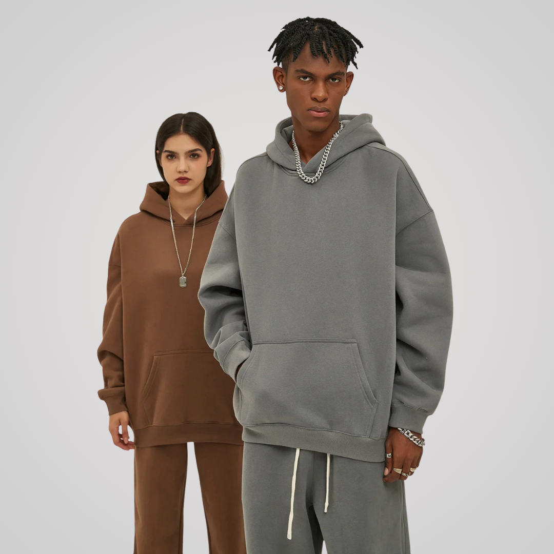 VEIL FLEECE-LINED UNISEX COTTON HOODIE