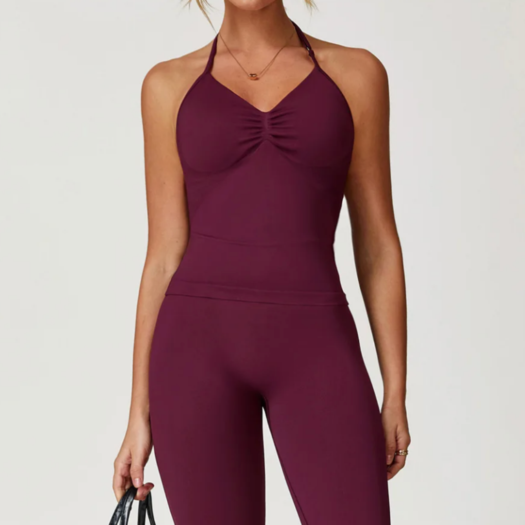 AURORA SEAMLESS HALTER SINGLET