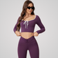 LYSARA LONG SLEEVE TOP AND HIGH-WAIST LEGGINGS SET