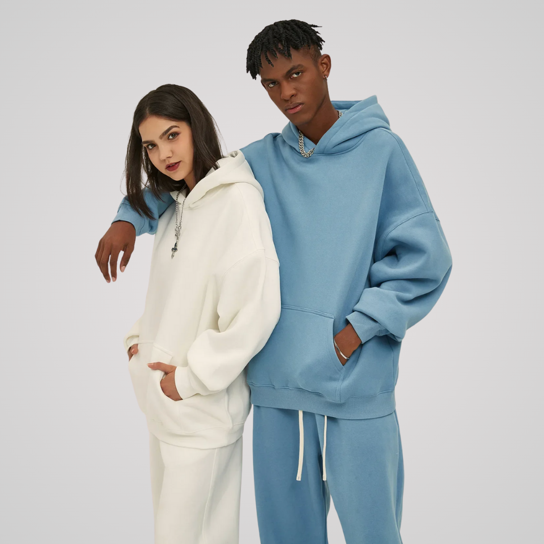 VEIL FLEECE-LINED UNISEX COTTON HOODIE