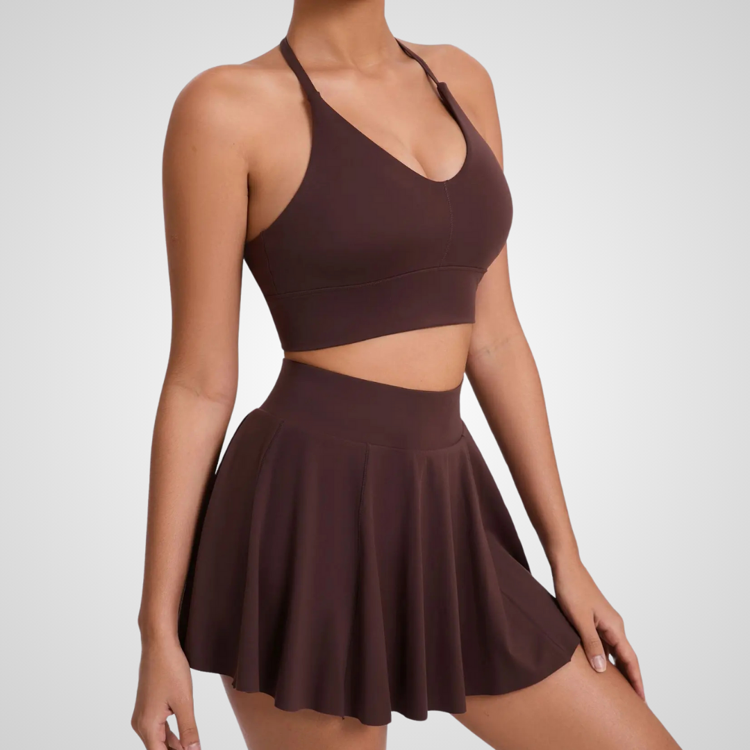 KARELIA HALTER TENNIS SKORT SET