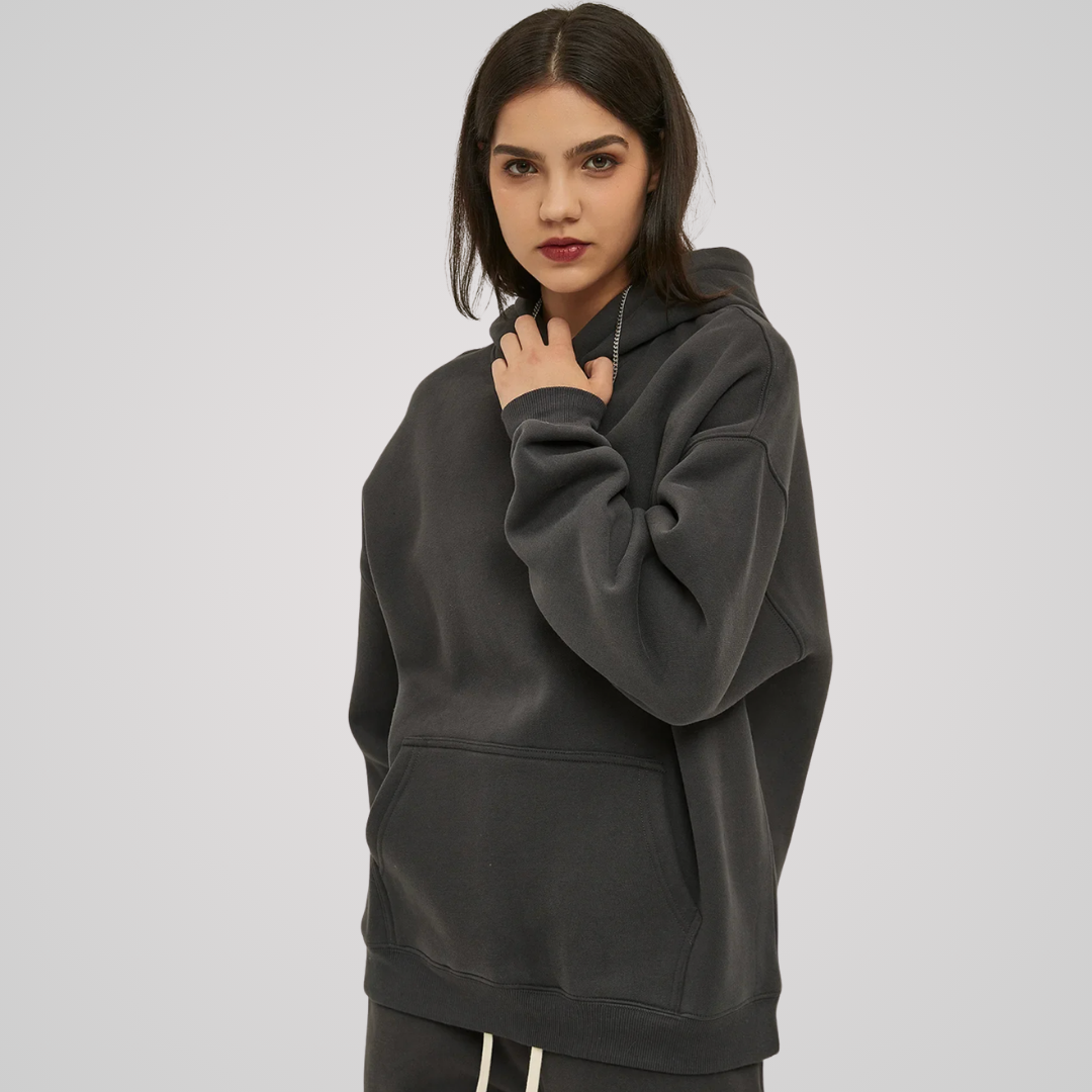 VEIL FLEECE-LINED UNISEX COTTON HOODIE