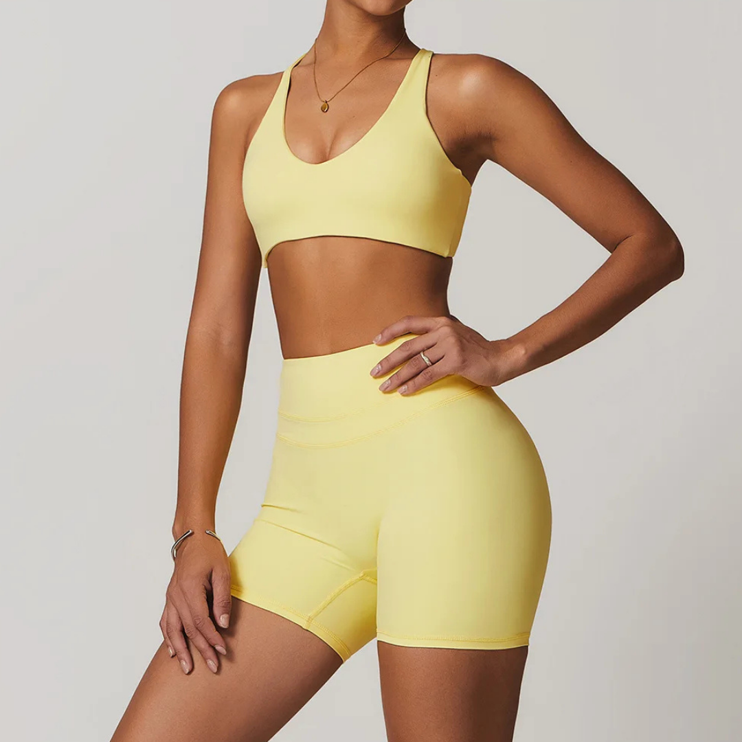 EMMELINE TWIST-BACK SPORTS BRA