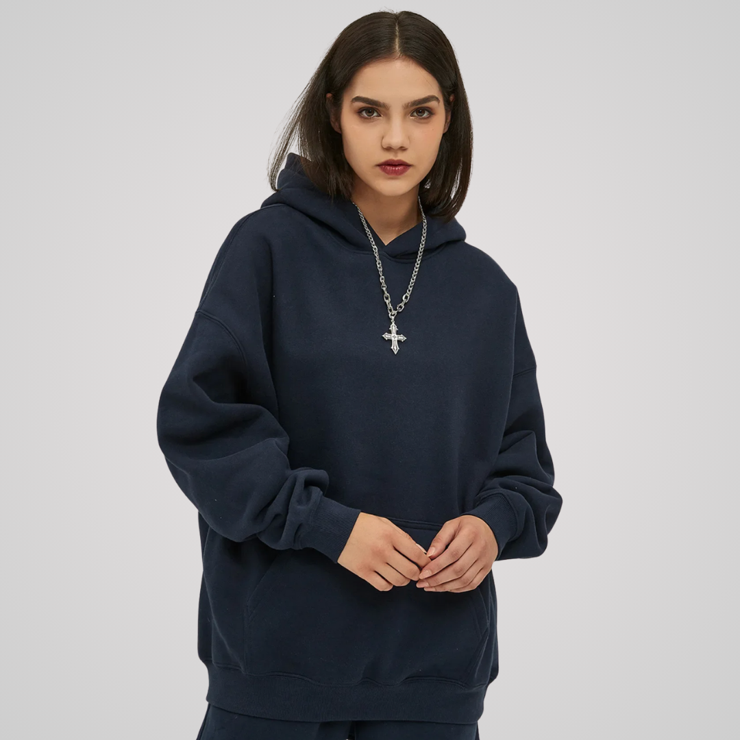 VEIL FLEECE-LINED UNISEX COTTON HOODIE