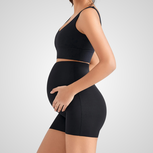DANICA HIGH-WAISTED MATERNITY SHORTS