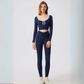 LYSARA LONG SLEEVE TOP AND HIGH-WAIST LEGGINGS SET