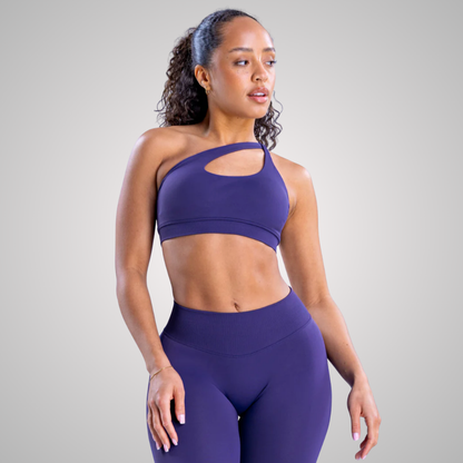 THE AYANA ONE SHOULDER SPORTS BRA