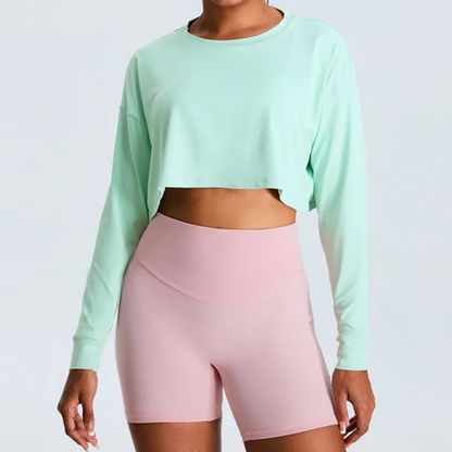 CORINNA CROPPED LONG SLEEVE