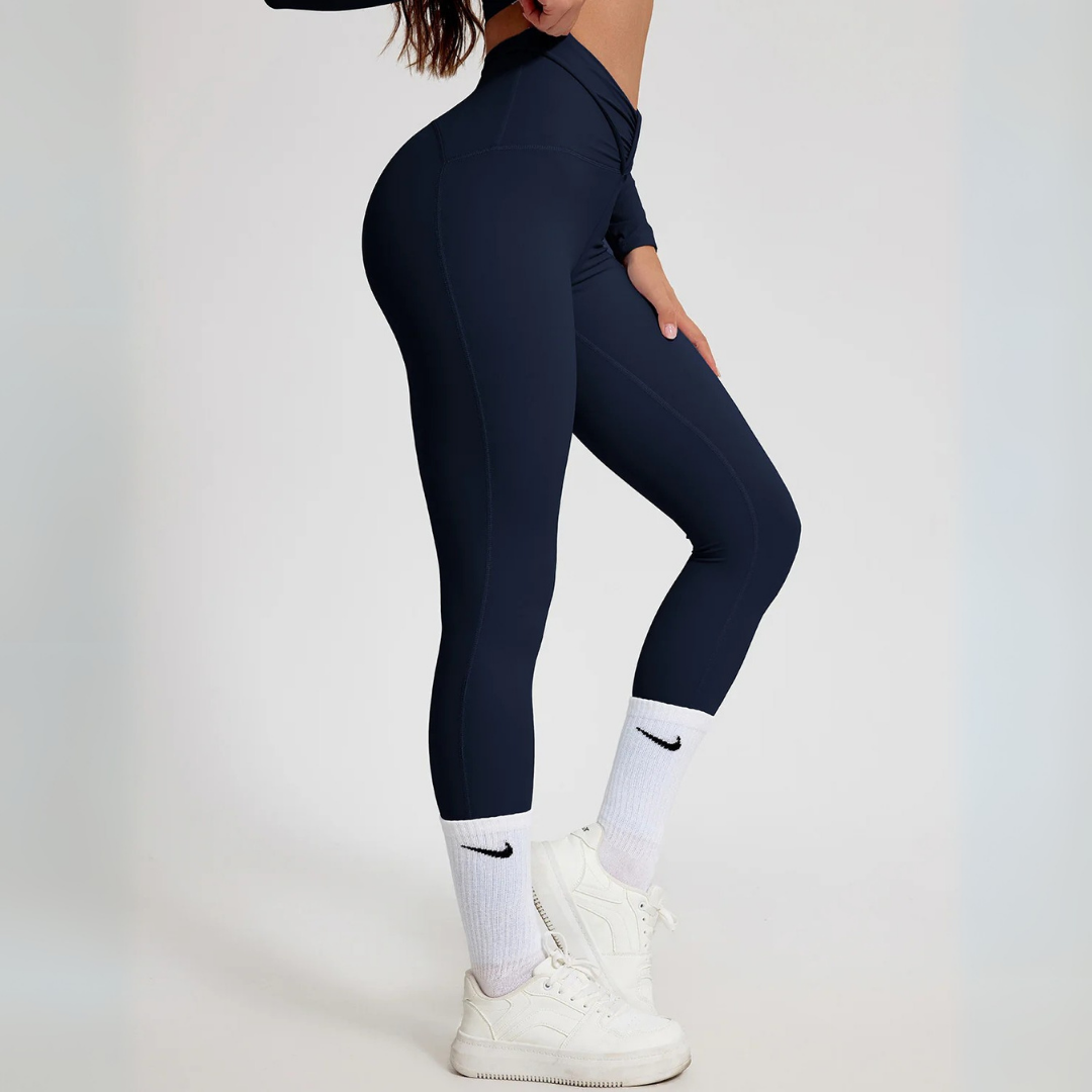 LYSARA LONG SLEEVE TOP AND HIGH-WAIST LEGGINGS SET