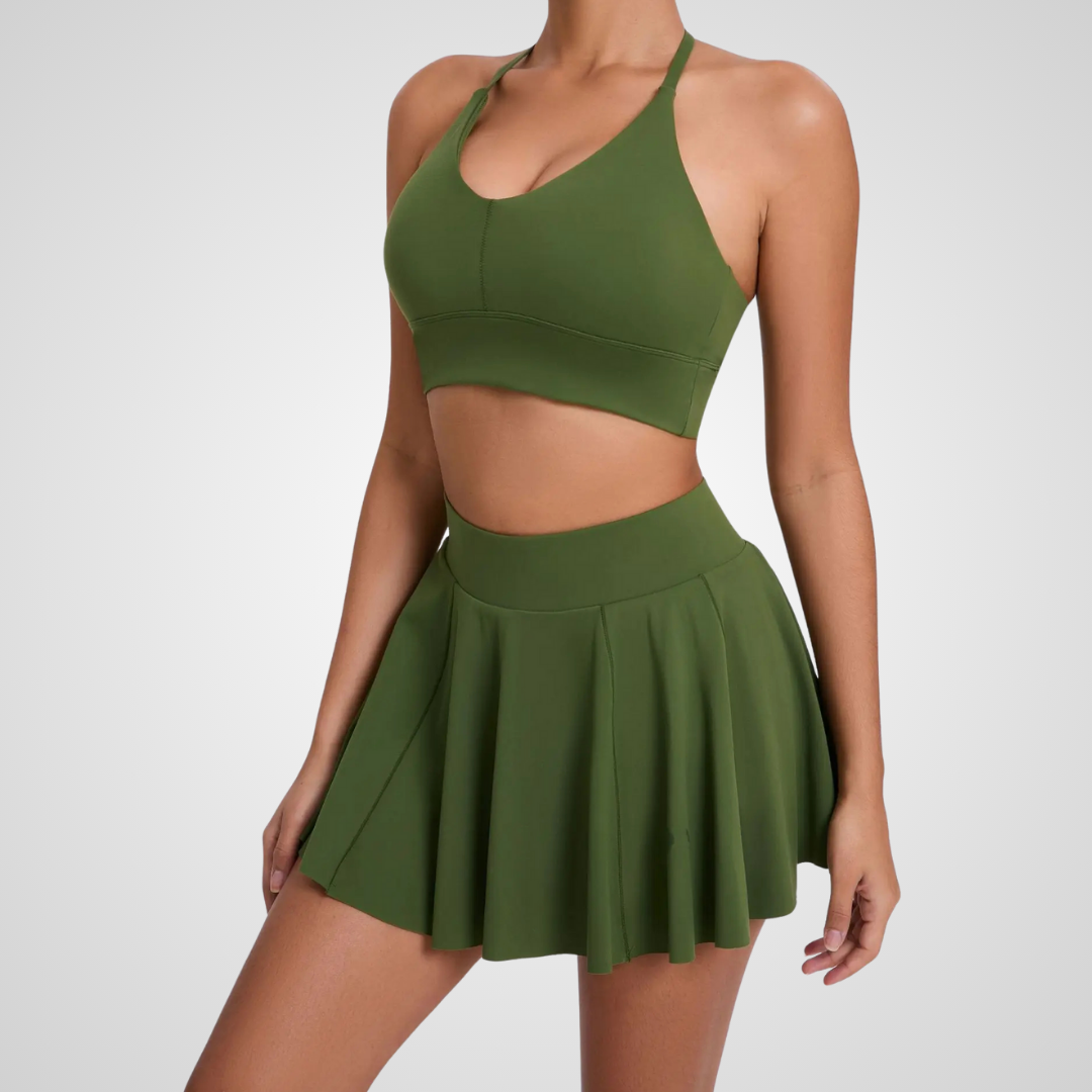KARELIA HALTER TENNIS SKORT SET