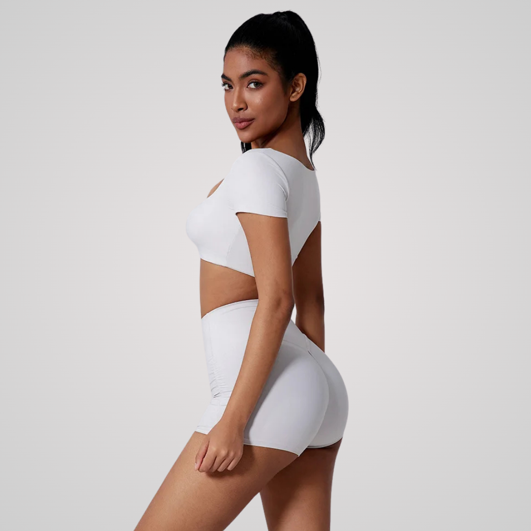 BELLINA HIGH-WAISTED BOOTY SHORTS