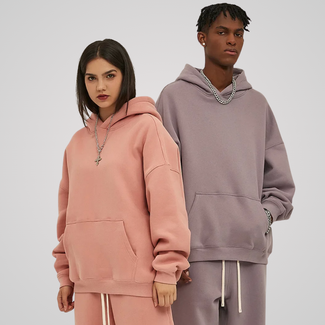 VEIL FLEECE-LINED UNISEX COTTON HOODIE