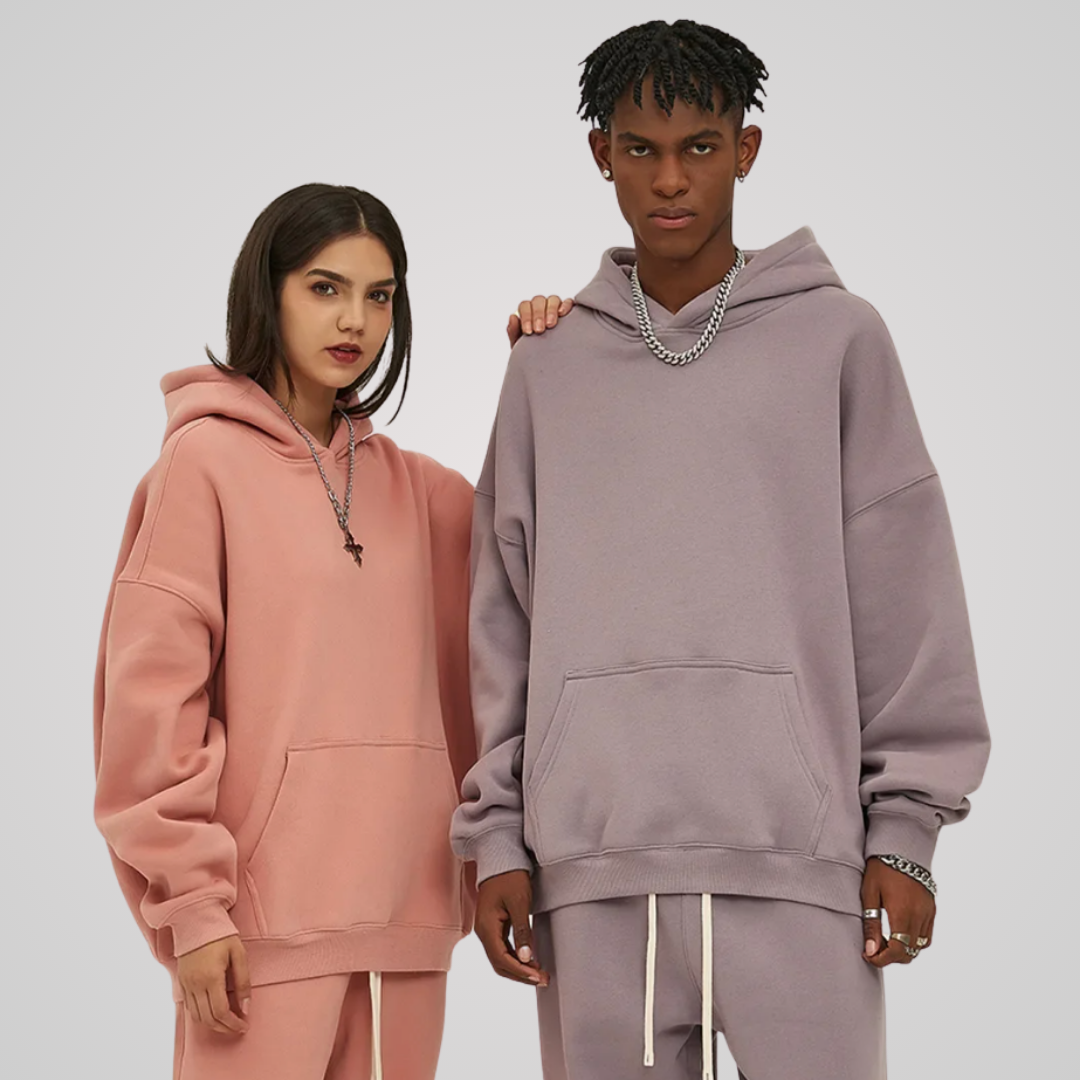 VEIL FLEECE-LINED UNISEX COTTON HOODIE