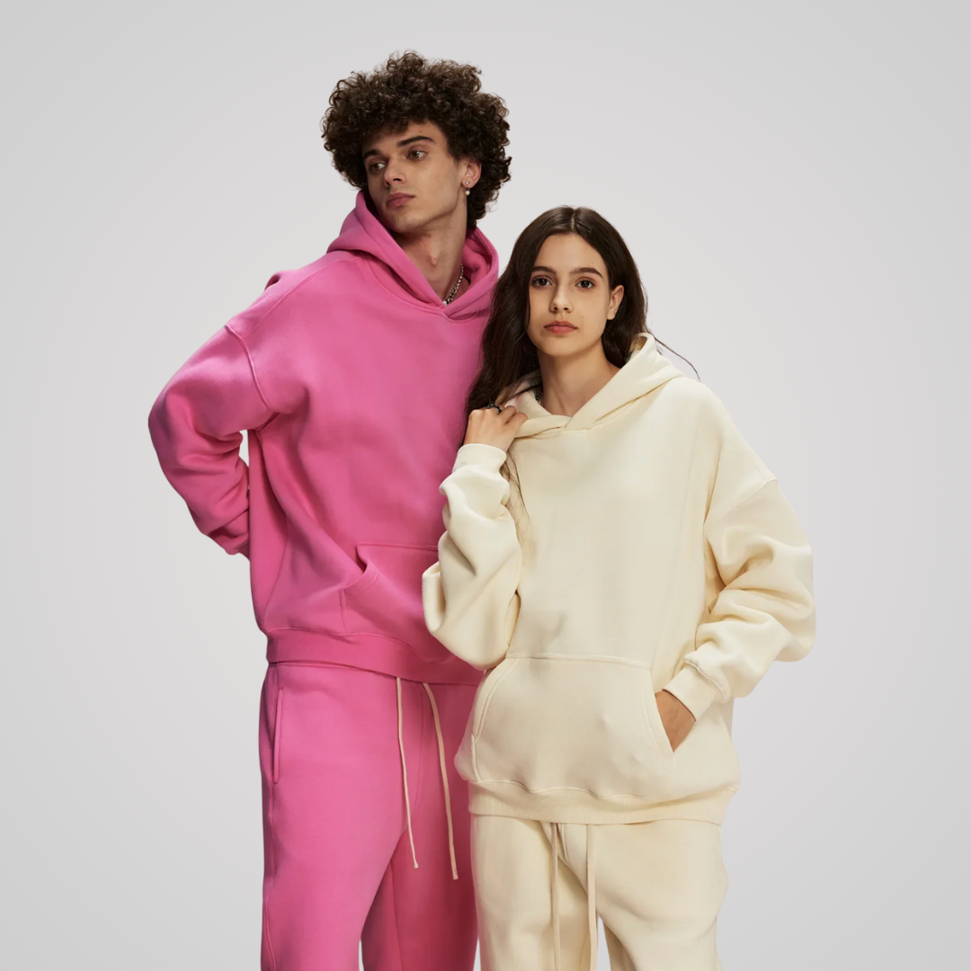 VEIL FLEECE-LINED UNISEX COTTON HOODIE