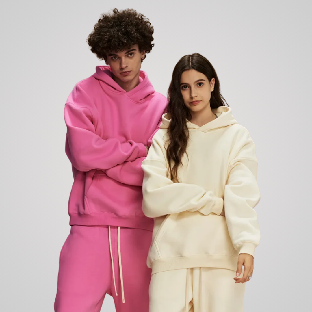 VEIL FLEECE-LINED UNISEX COTTON HOODIE