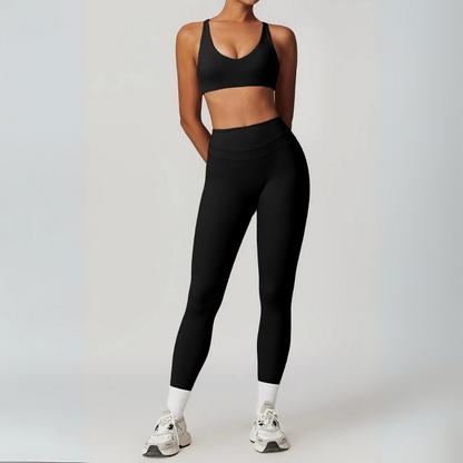 EMMELINE LEGGINGS AND TWIST BACK SPORTS BRA SET