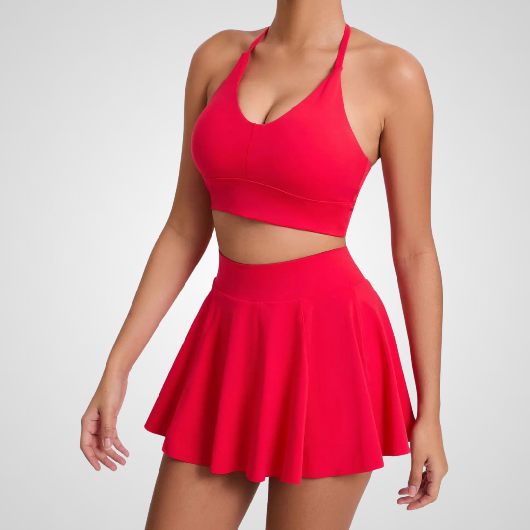 KARELIA HALTER TENNIS SKORT SET