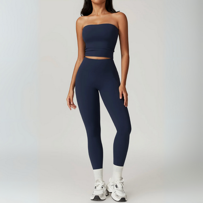 GALICIA BANDEAU & HIGH-WAISTED LEGGINGS SET-Workout Sets-Gym Giants