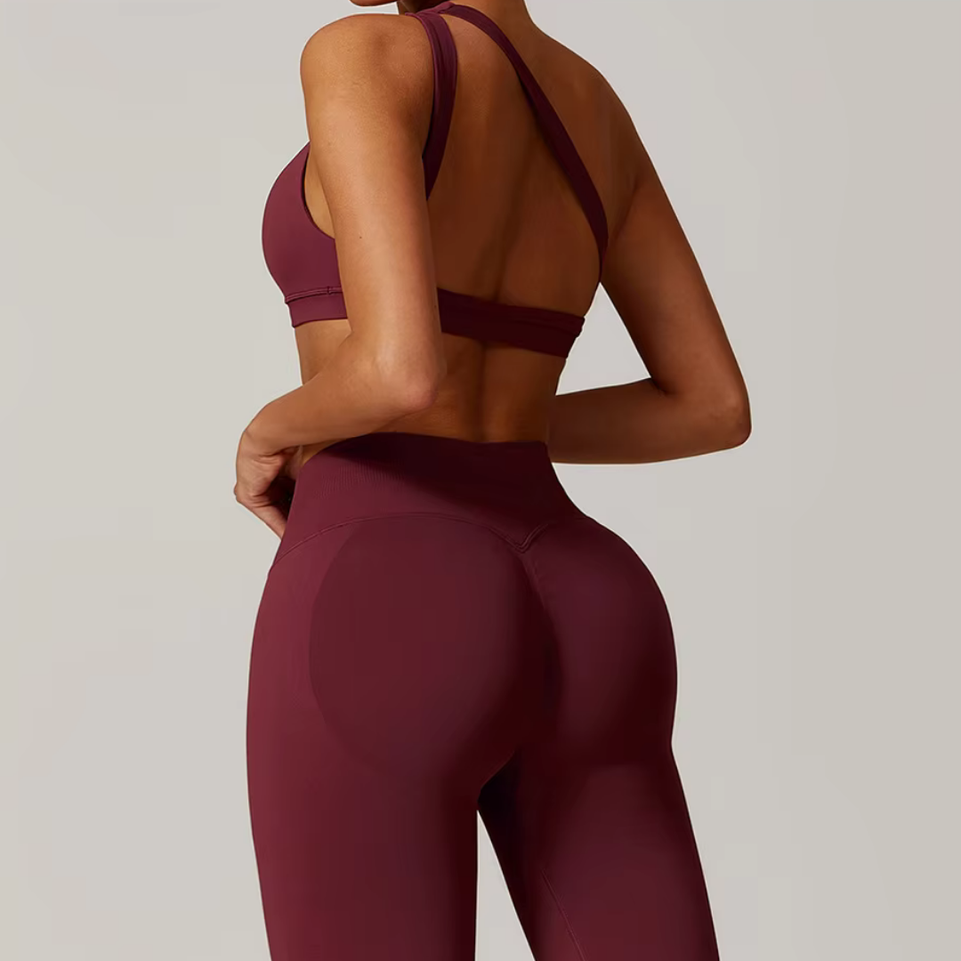 THE EVESSA ONE SHOULDER SPORTS BRA-Sports Bras-Gym Giants
