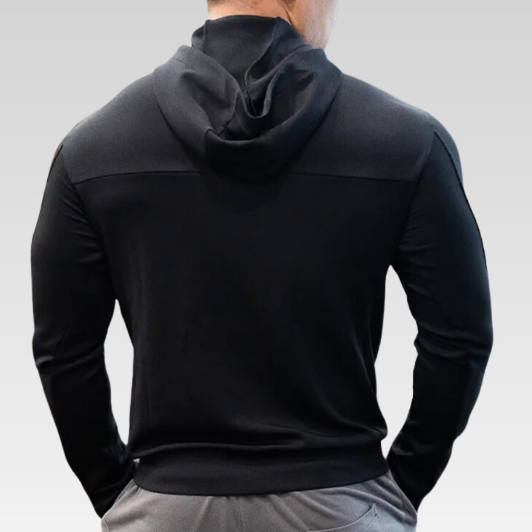 Sylas Men's Hoodie - Premium polyester and spandex blend for ultimate comfort. Thin, lightweight design for effortless layering. Dry Fit technology for stay-dry comfort during workouts and daily activities.