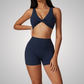 RHODESIA TWIST FRONT SPORTS BRA & SHORTS SET