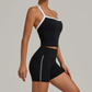 CLOVER HALTERNECK SINGLET & SEAMLESS SHORTS SET