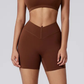 FAWN SEAMLESS HIGH-WAISTED SHORTS