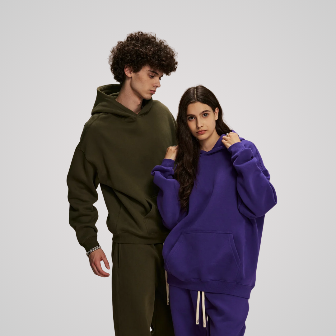 VEIL FLEECE-LINED UNISEX COTTON HOODIE