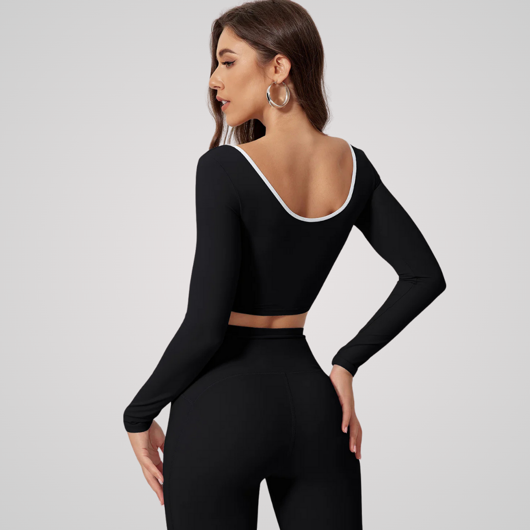 LYSARA LONG SLEEVE TOP AND HIGH-WAIST LEGGINGS SET