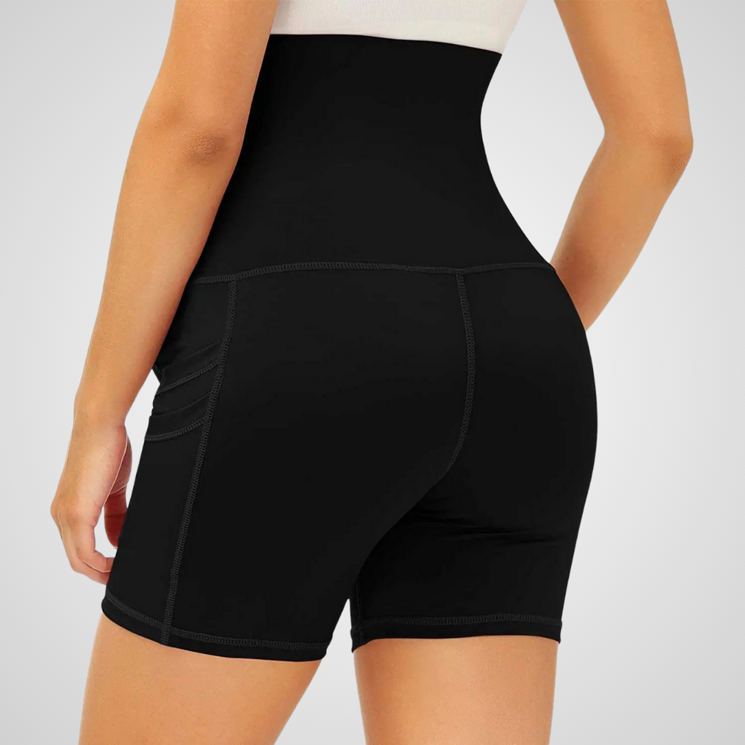 LAURIA HIGH-WAISTED MATERNITY SHORTS