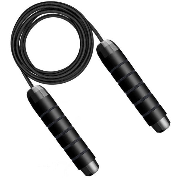 Adjustable Speed Skipping Rope with Breathable Handles – Elevate your cardio workout with this versatile fitness gear. Breathable and non-slip double-layered EVA foam handles for optimal comfort. Adjustable length (up to 9ft) for users of all heights. High-quality built-in ball bearings for smooth rotation and durability. Durable steel wire rope coated in PVC for a reliable and long-lasting skipping experience. Take your cardio game to the next level!