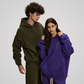 VEIL FLEECE-LINED UNISEX COTTON HOODIE