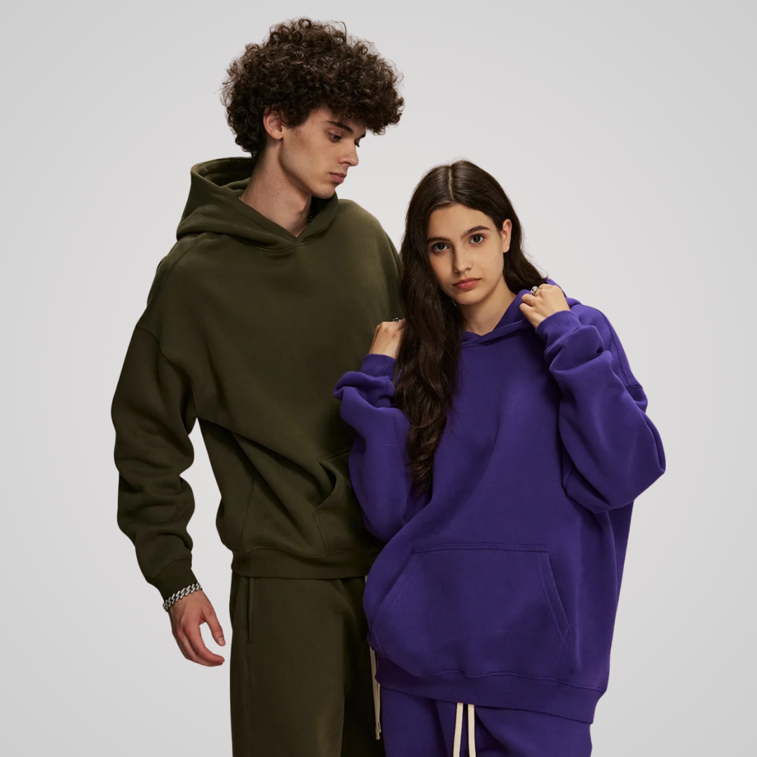 VEIL FLEECE-LINED UNISEX COTTON HOODIE
