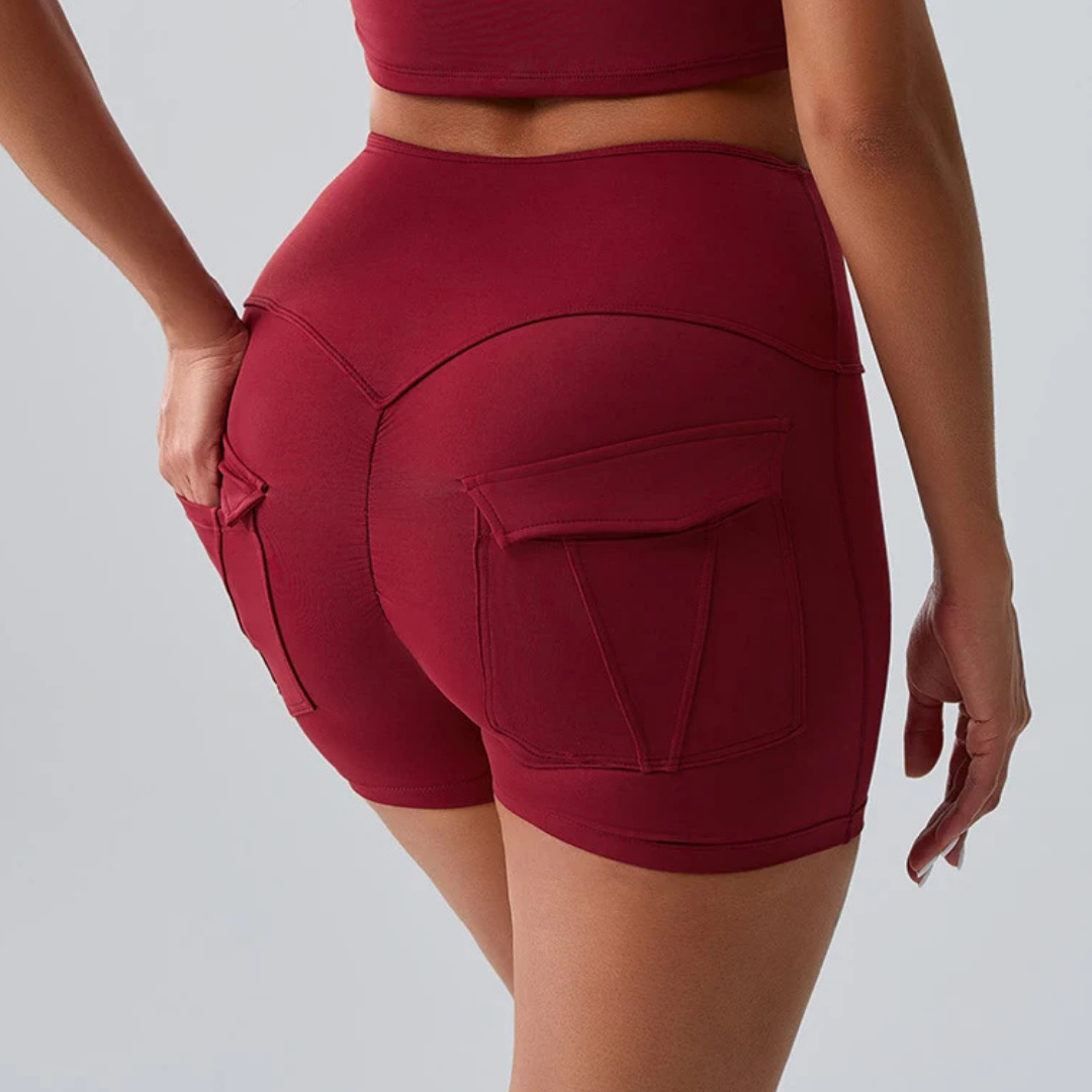 VIANA SEAMLESS MID-RISE SHORTS