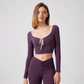 LYSARA LONG SLEEVE TOP AND HIGH-WAIST LEGGINGS SET