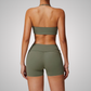 THE ARBOR HALTER SPORTS BRA & SEAMLESS SHORTS SET