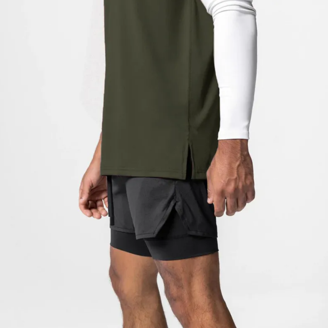 The Wyatt Sleeveless Shirt - Breathable mesh design for active comfort, quick-dry technology, and stylish o-neck. Elevate your workout experience with this blend of style and performance.