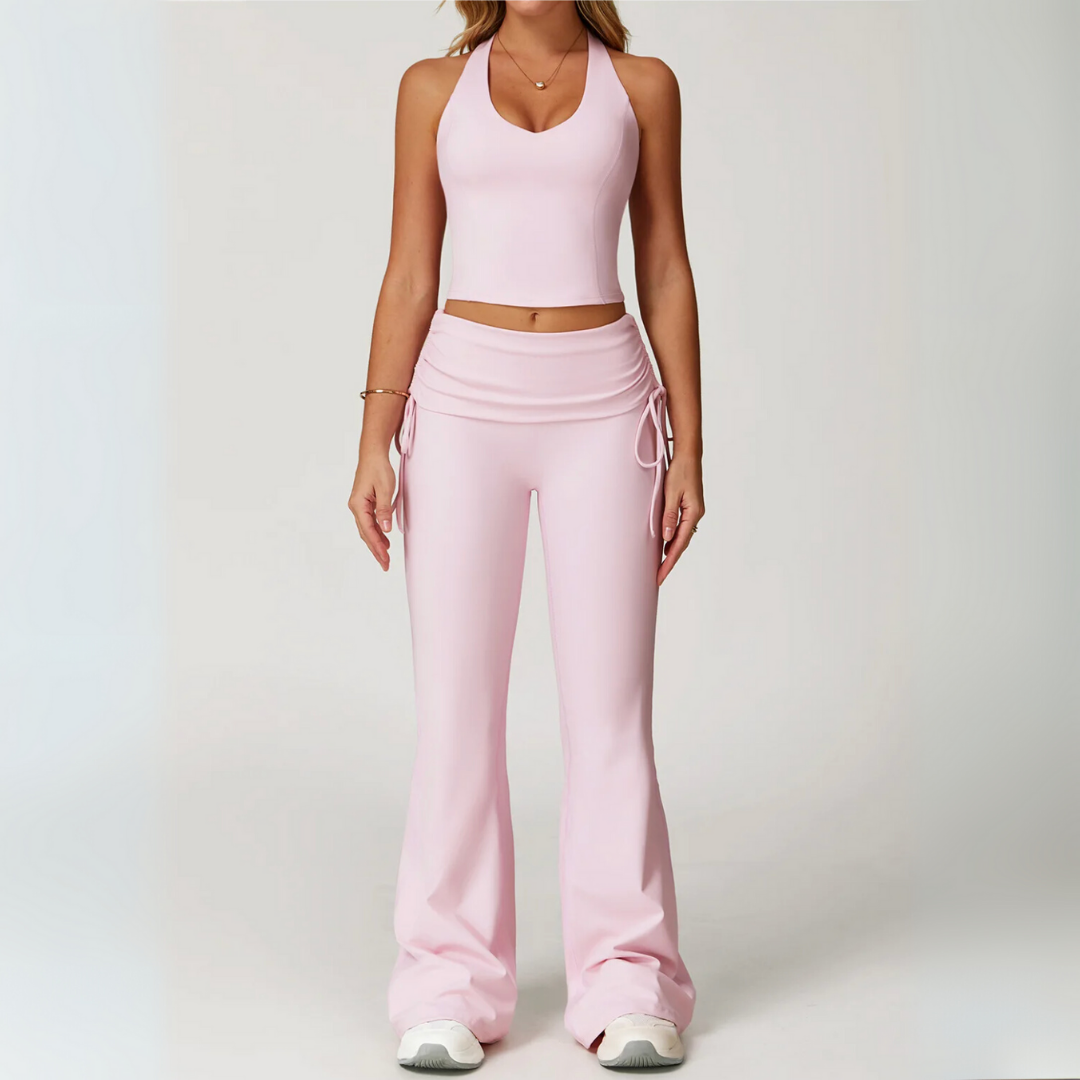 MECCA RACERBACK CROPPED SPORTS BRA