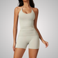 THE ARBOR HALTER SINGLET & SEAMLESS SHORTS SET